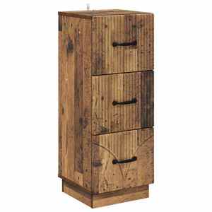 vidaXL Dulap cu sertare Lemn vechi 33 x 34, 5 x 87 cm Lemn prelucrat imagine