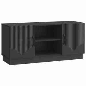 vidaXL Cabinet TV Negru 102 x 34, 5 x 47 cm Lemn prelucrat imagine