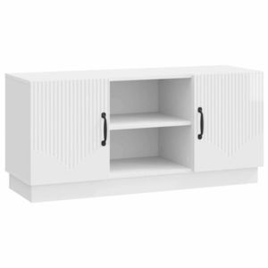 vidaXL Cabinet TV Alb foarte lucios 102 x 34, 5 x 47 cm Lemn prelucrat imagine