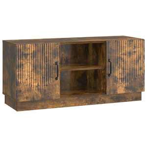 vidaXL Cabinet TV Stejar fumuriu 102 x 34, 5 x 47 cm Lemn prelucrat imagine