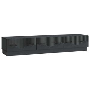 vidaXL Cabinet TV cu sertar Negru 147 x 34, 5 x 27 cm Lemn prelucrat imagine