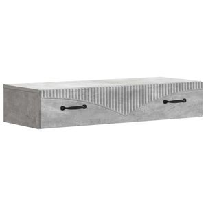 vidaXL Masă laterală montată pe perete Gri Beton 87, 5 x 34, 5 x 17 cm imagine