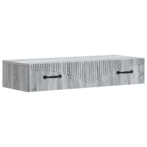 vidaXL Masă laterală montată pe perete Sonoma gri 87, 5 x 34, 5 x 17 cm imagine