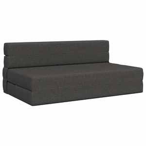 vidaXL Canapea Pliantă cu Pat Gri închis 203 x 152 x 15 cm țesătură imagine