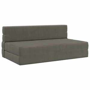 vidaXL Canapea Pliantă cu Pat Gri deschis 203 x 152 x 15 cm imagine