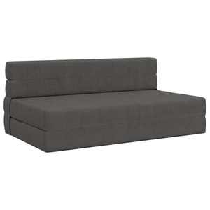 vidaXL Canapea Pliantă cu Pat Gri închis 203 x 152 x 15 cm imagine