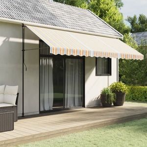vidaXL Pânză de rezervă copertină, dungi multicolore, 4, 5 m imagine