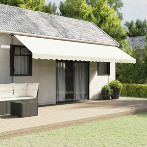 vidaXL Pânză de rezervă fald copertină, crem 6 m dungi imagine
