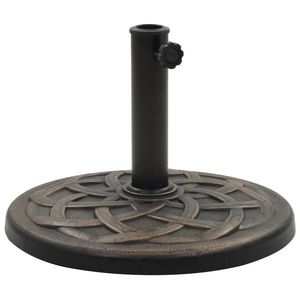 vidaXL Suport umbrelă de soare, bronz, 11 kg, polirășină, rotund imagine