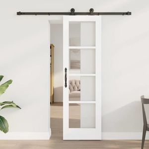 vidaXL Ușă glisantă ORKDAL Alb și negru 61 x 198, 5 cm imagine