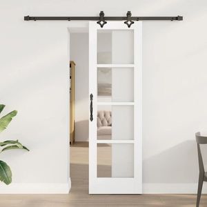 vidaXL Ușă glisantă ORKDAL Alb și negru 61 x 198, 5 cm imagine