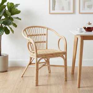vidaXL Scaun stivuibil natural 58 x 60 x 81 cm Ratan imagine