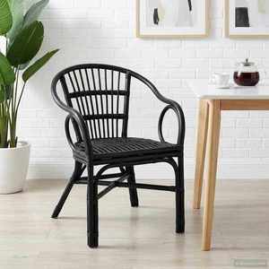 vidaXL Scaun stivuibil Negru 58 x 60 x 81 cm Ratan imagine