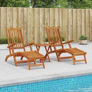 vidaXL Șezlong pliabil și culisant 2 pcs 55 x 146 x 91 cm imagine