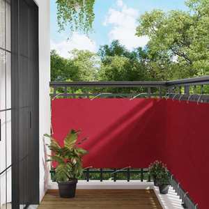 vidaXL Ecran de balcon Roșu 100 x 500 cm Material Oxford imagine