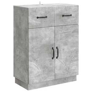 vidaXL Bufet cu sertar Gri Beton 66 x 34, 5 x 87 cm Lemn prelucrat imagine