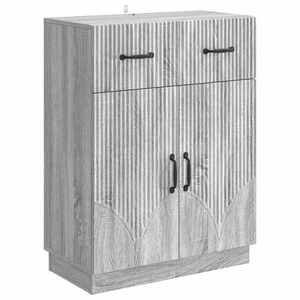 vidaXL Bufet cu sertar Sonoma gri 66 x 34, 5 x 87 cm Lemn prelucrat imagine