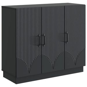 vidaXL Bufet Negru 89 x 34, 5 x 77 cm Lemn prelucrat imagine