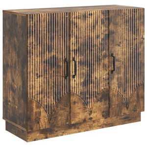 vidaXL Bufet Stejar fumuriu 89 x 34, 5 x 77 cm Lemn prelucrat imagine