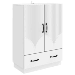 vidaXL Bufet cu sertar Alb 66 x 34, 5 x 92 cm Lemn prelucrat imagine