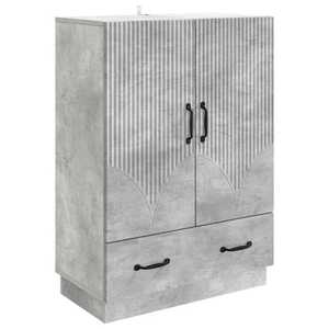 vidaXL Bufet cu sertar Gri Beton 66 x 34, 5 x 92 cm Lemn prelucrat imagine