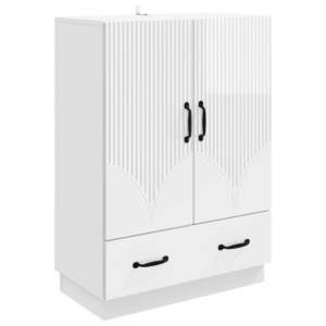 vidaXL Bufet Alb foarte lucios 66 x 34, 5 x 92 cm Lemn prelucrat imagine