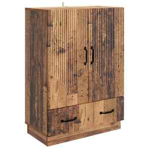vidaXL Bufet cu sertar Lemn vechi 66 x 34, 5 x 92 cm Lemn prelucrat imagine