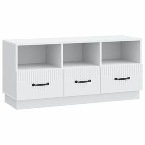 vidaXL Cabinet TV cu sertar Alb 102 x 34, 5 x 47 cm Lemn prelucrat imagine