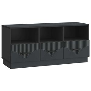vidaXL Cabinet TV cu sertar Negru 102 x 34, 5 x 47 cm Lemn prelucrat imagine