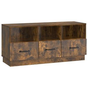vidaXL Cabinet TV Stejar fumuriu 102 x 34, 5 x 47 cm Lemn prelucrat imagine