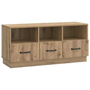 vidaXL Cabinet TV Stejar Artizanal 102 x 34, 5 x 47 cm Lemn prelucrat imagine