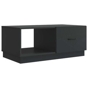 vidaXL Masă de cafea Negru 90 x 50 x 37 cm Lemn prelucrat imagine