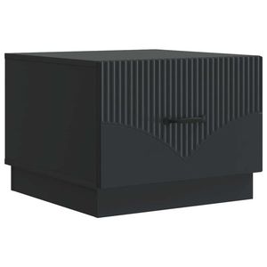 vidaXL Masă de cafea cu sertar Negru 49 x 50 x 37 cm Lemn prelucrat imagine
