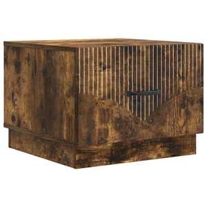 vidaXL Masă de cafea Stejar fumuriu 49 x 50 x 37 cm Lemn prelucrat imagine