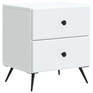 vidaXL Dulap de noapte Alb 43 x 34, 5 x 47, 5 cm Lemn prelucrat imagine