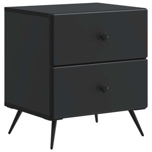 vidaXL Dulap de noapte Negru 43 x 34, 5 x 47, 5 cm Lemn prelucrat imagine