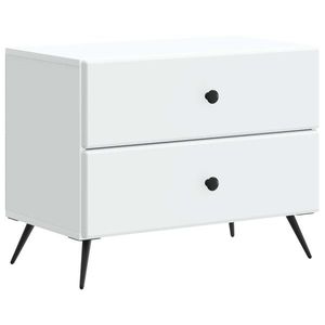 vidaXL Dulap de noapte Alb 62 x 34, 5 x 47, 5 cm Lemn prelucrat imagine