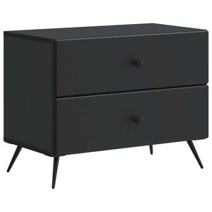 vidaXL Dulap de noapte Negru 62 x 34, 5 x 47, 5 cm Lemn prelucrat imagine
