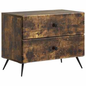 vidaXL Dulap de noapte cu sertar Stejar fumuriu 62 x 34, 5 x 47, 5 cm imagine