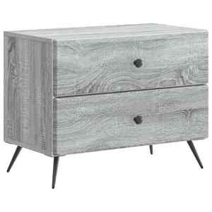 vidaXL Dulap de noapte Sonoma gri 62 x 34, 5 x 47, 5 cm Lemn prelucrat imagine