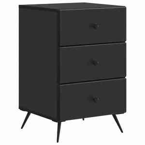 vidaXL Dulap de noapte Negru 43 x 41 x 66, 5 cm Lemn prelucrat imagine