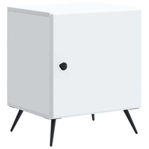 vidaXL Dulap de noapte Alb 43 x 34, 5 x 50 cm Lemn prelucrat imagine