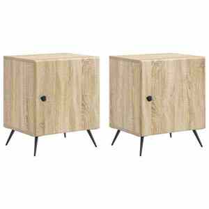 vidaXL Dulap de noapte 2 pcs Stejar Sonoma 43 x 34, 5 x 50 cm imagine