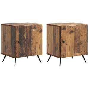 vidaXL Dulap de noapte 2 pcs Lemn vechi 43 x 34, 5 x 50 cm imagine