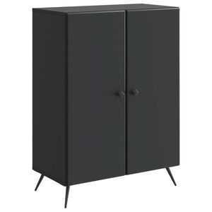 vidaXL Bufet Negru 66 x 34, 5 x 90 cm Lemn prelucrat imagine
