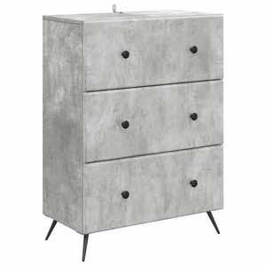 vidaXL Dulap cu sertare Gri Beton 66 x 34, 5 x 90 cm Lemn prelucrat imagine