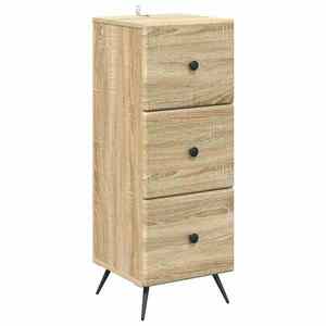 vidaXL Dulap cu sertare Stejar Sonoma 33 x 34, 5 x 90 cm Lemn prelucrat imagine