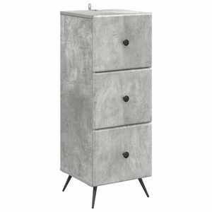 vidaXL Dulap cu sertare Gri Beton 33 x 34, 5 x 90 cm Lemn prelucrat imagine