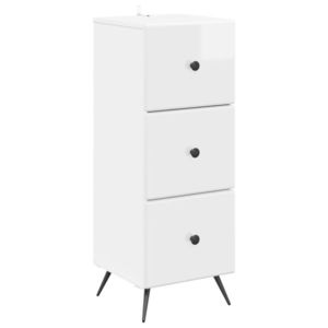 vidaXL Dulap cu sertare Alb foarte lucios 33 x 34, 5 x 90 cm imagine