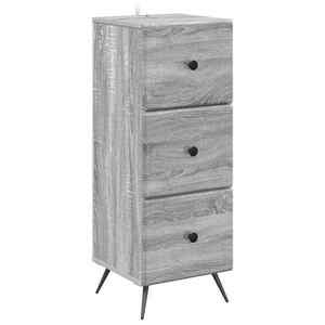 vidaXL Dulap cu sertare Sonoma gri 33 x 34, 5 x 90 cm Lemn prelucrat imagine
